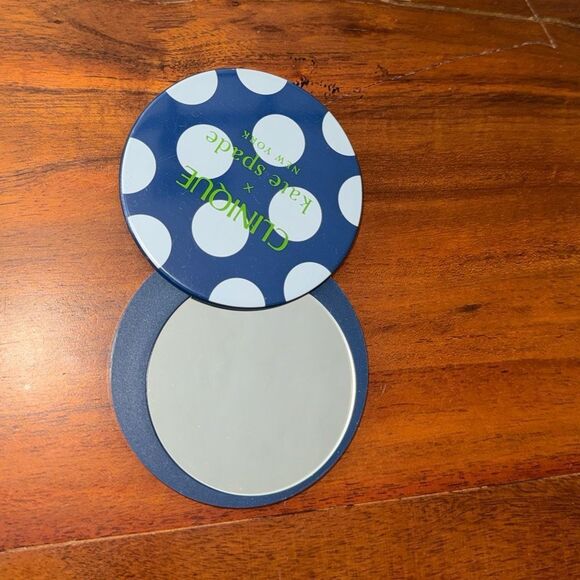Kate Spade Swivel Compact Mirror - Navy and White polka dot - Picture 2 of 5